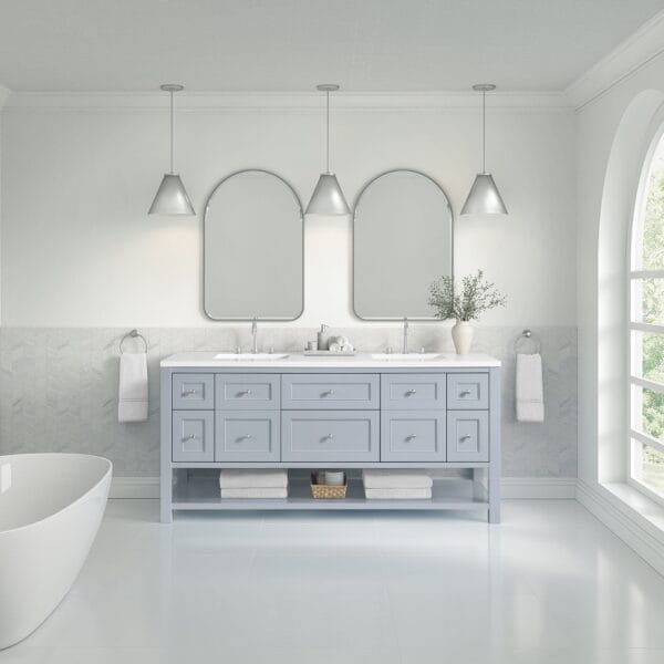 Breckenridge 72" Double Vanity in Serenity Blue
