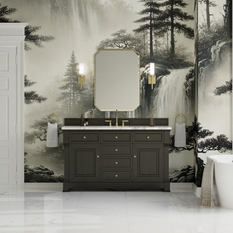 Brookfield 60" Single Vanity in Black Onyx