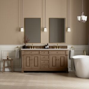 Brookfield 72" Double Vanity in Pecan