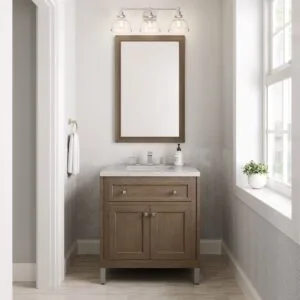 Chicago 30" Single Bathroom Vanity in Walnut Whisper