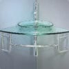 Ordinato 33 1/2" Corner Mount Modern Glass Bathroom Vanity