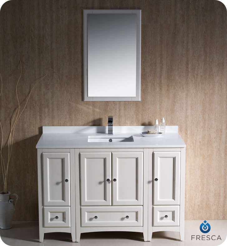 Oxford 48" antique white traditional bathroom vanity