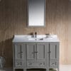Oxford 48" Gray Traditional Bathroom Vanity