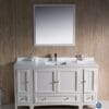 Oxford 60" Antique White Traditional Bathroom Vanity