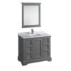 Windsor 40 Gray Textured Traditional Bathroom Vanity with Mirror