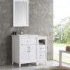 Cambridge 36" White Traditional Bathroom Vanity with Mirror