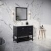 Manchester 42" Black Traditional Bathroom Vanity with Mirror