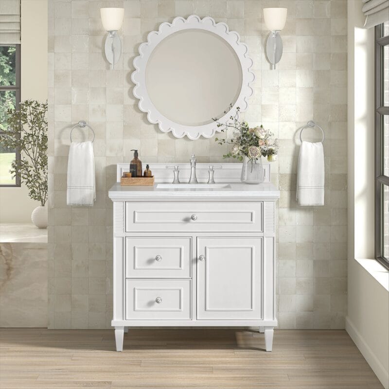 Lorelai 36" Single Vanity in Bright White