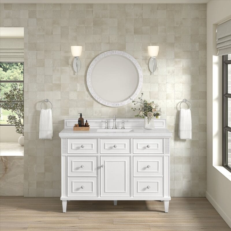 Lorelai 48" Single Vanity in Bright White
