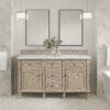 Lorelai 60" Double Vanity in Whitewashed Oak