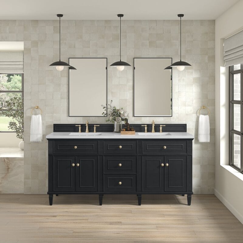 Lorelai 72" Double Vanity in Black Onyx