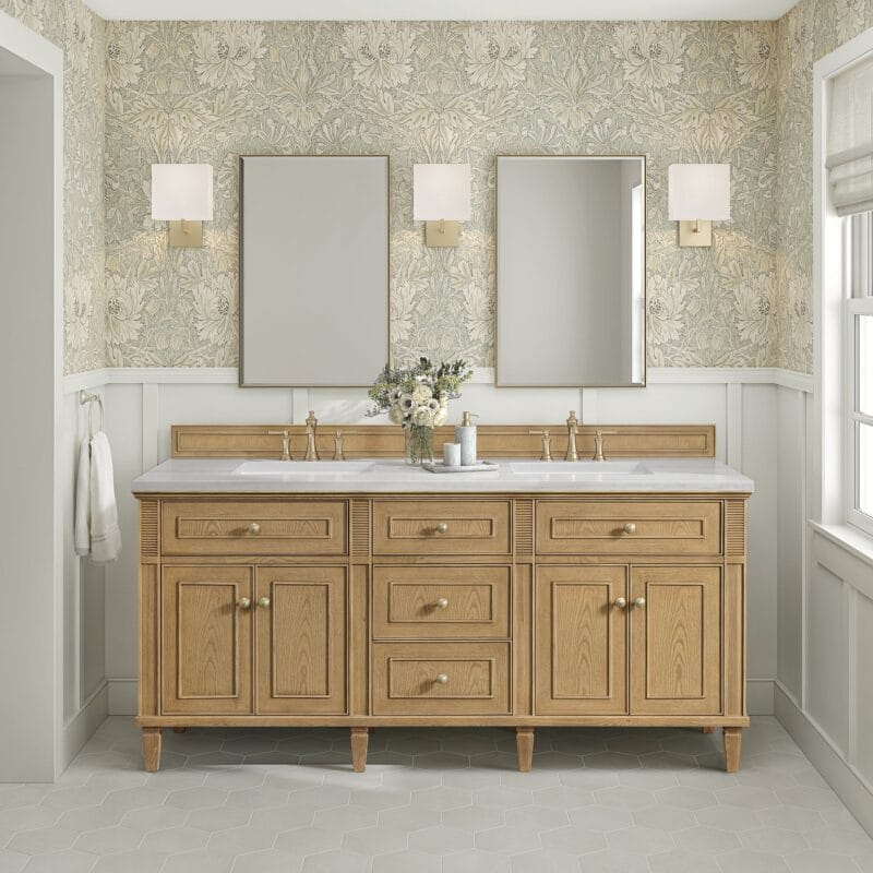 Lorelai 72" Double Vanity in Light Natural Oak