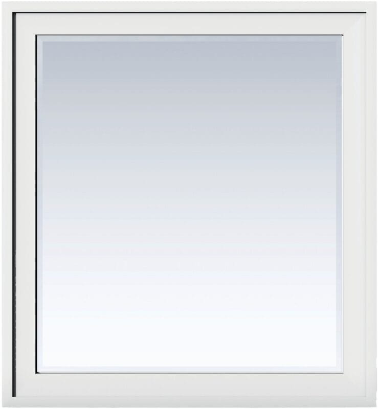 Addison 36" Rectangular Mirror, Glossy White