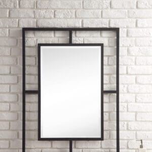 Boston 30" Rectangular Mirror, Matte Black