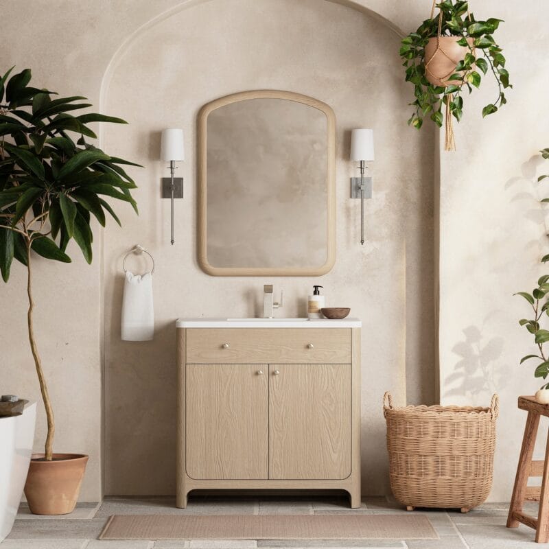 Gracyn 28" Mirror in Coastal Driftwood