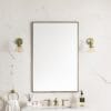 Rohe 26" Rectangular Mirror in Champagne Brass