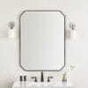 Rohe 30" Octagonal Mirror in Matte Black
