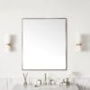 Rohe 36" Rectangular Mirror in Champagne Brass