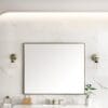 Rohe 48" Rectangular Mirror in Champagne Brass