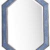 Tangent 30" Mirror, Silver with Delft Blue