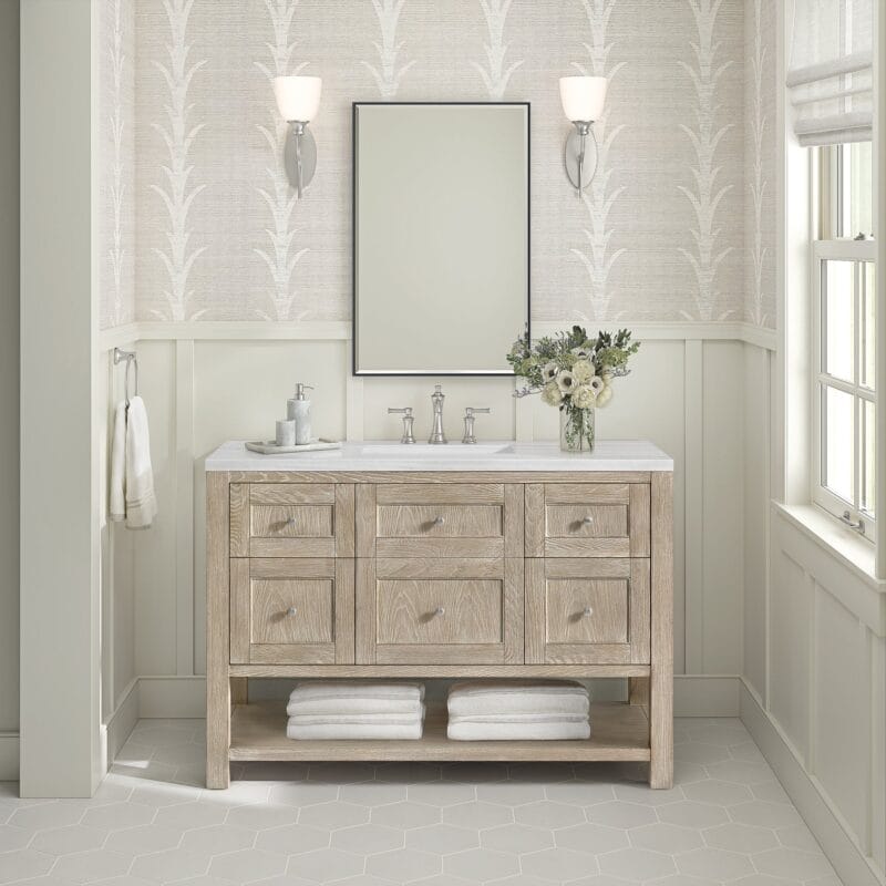 Breckenridge 48" Single Vanity in Whitewashed Oak