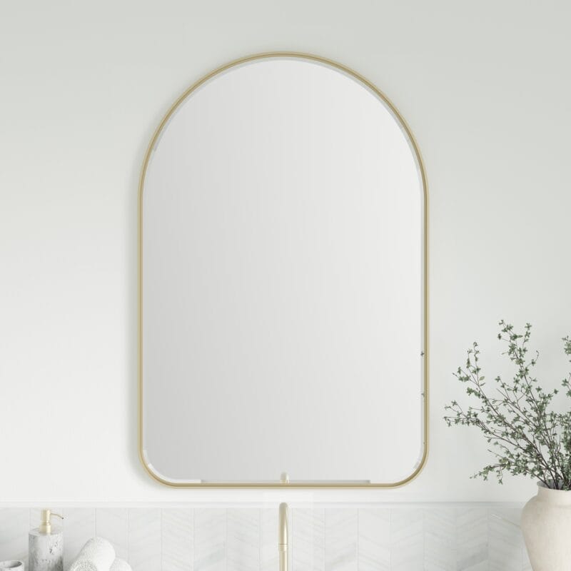 Rohe 24" Arched Mirror in Champagne Brass