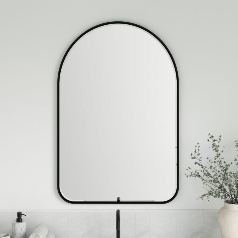 Rohe 24" Arched Mirror in Matte Black