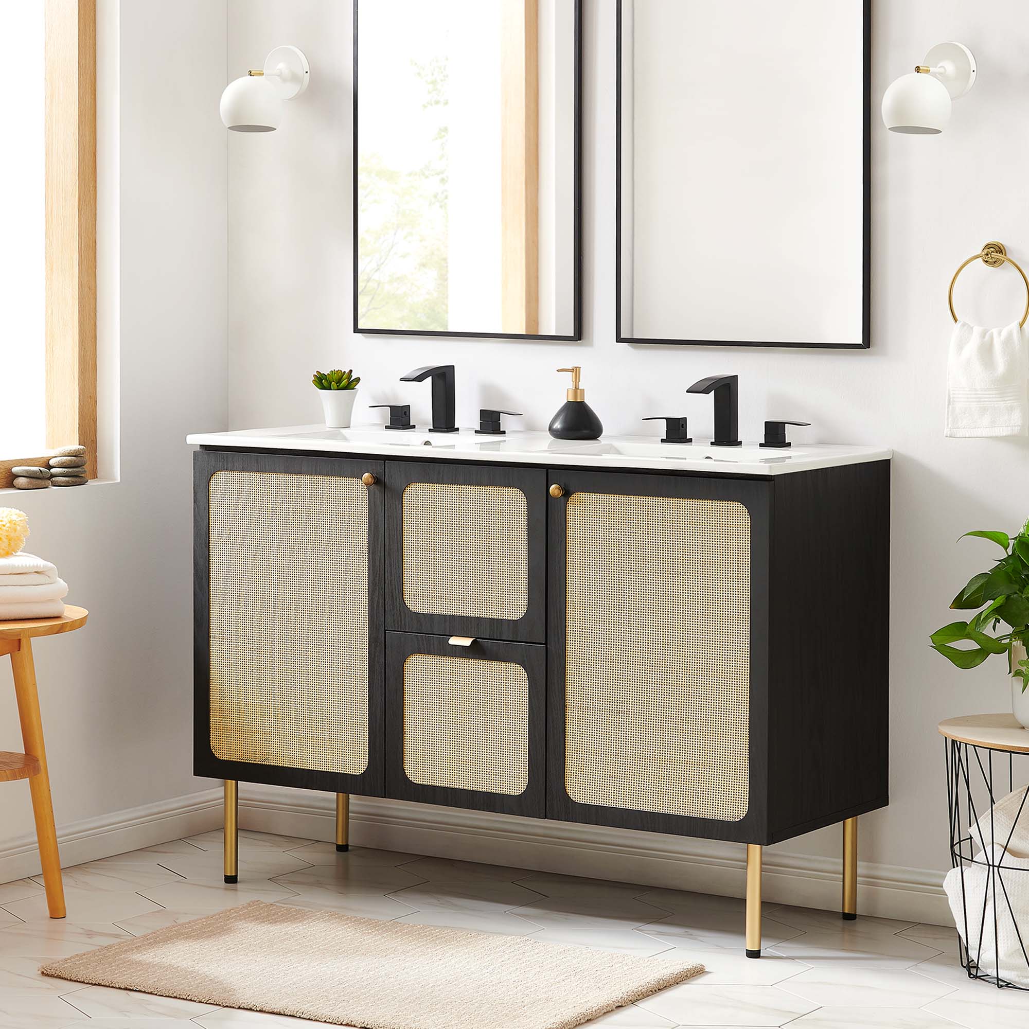 Chaucer 48″ Double Sink Bathroom Vanity