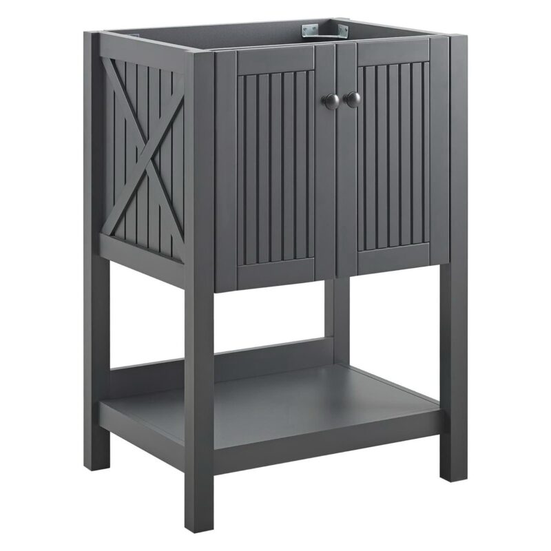 Steam 23″ Bathroom Vanity Cabinet (Sink Basin Not Included), Gray