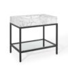 Kingsley 36″ Black Stainless Steel Bathroom Vanity
