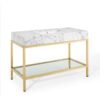 Kingsley 50″ Gold Stainless Steel Bathroom Vanity