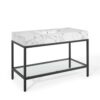 Kingsley 50″ Black Stainless Steel Bathroom Vanity
