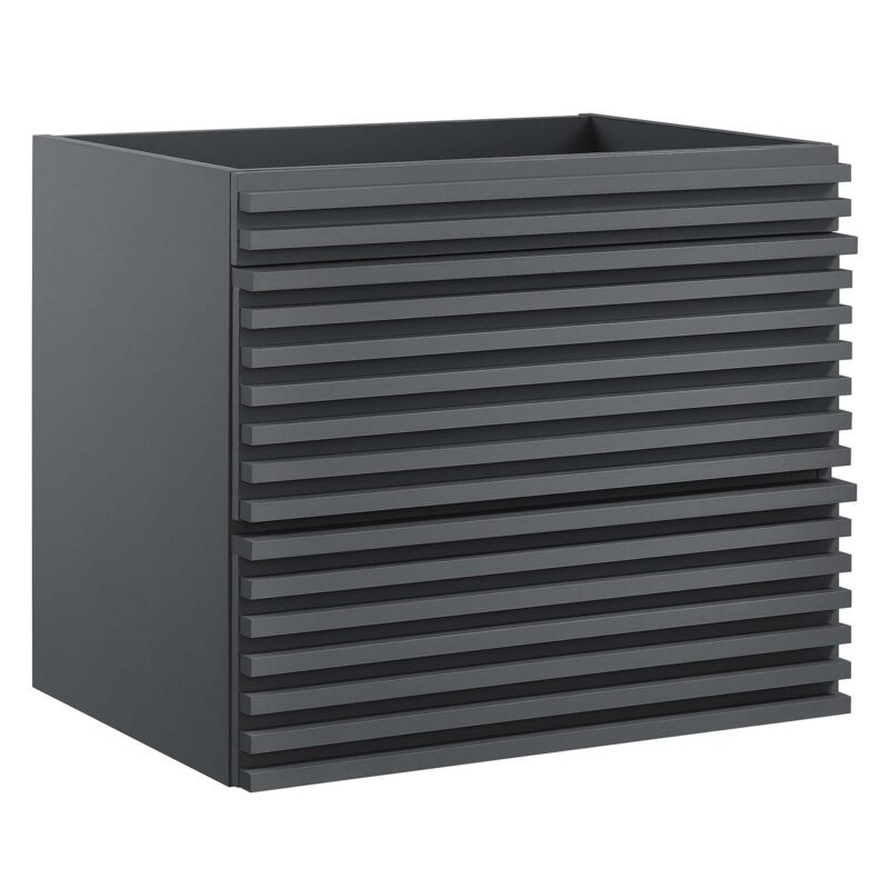 Render 24″ Wall-Mount Bathroom Vanity Cabinet (Sink Basin Not Included), Gray