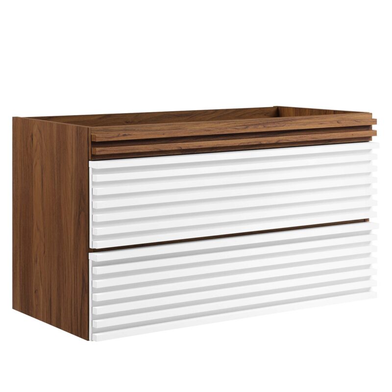 Render 36″ Wall-Mount Bathroom Vanity Cabinet (Sink Basin Not Included)