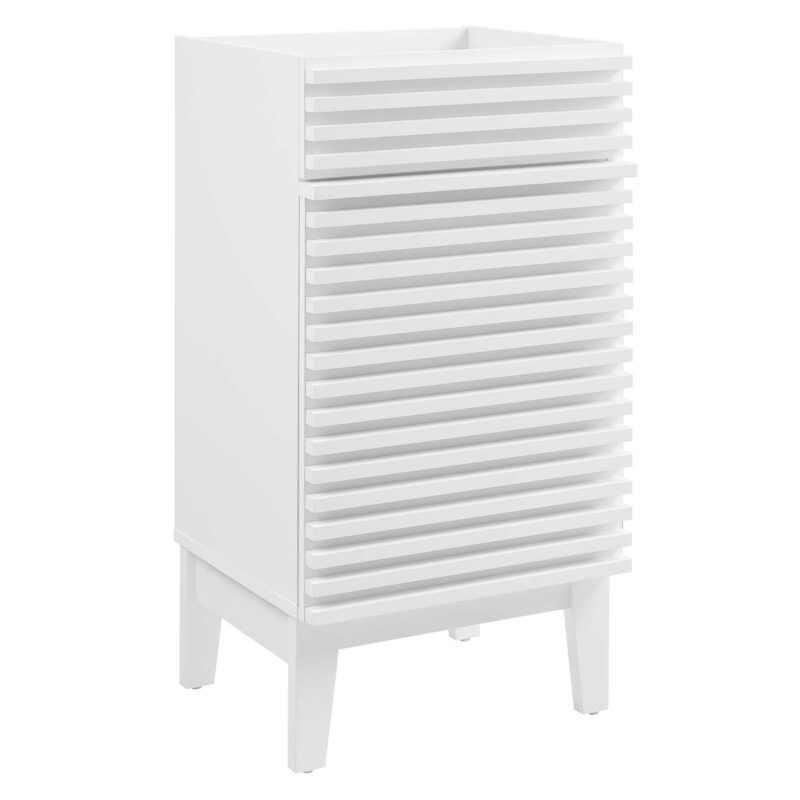 Render 18″ Bathroom Vanity Cabinet (Sink Basin Not Included), White