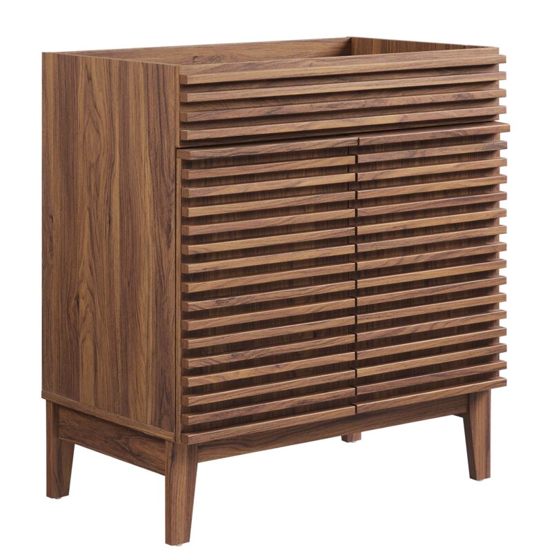 Render 30″ Bathroom Vanity Cabinet (Sink Basin Not Included), Walnut