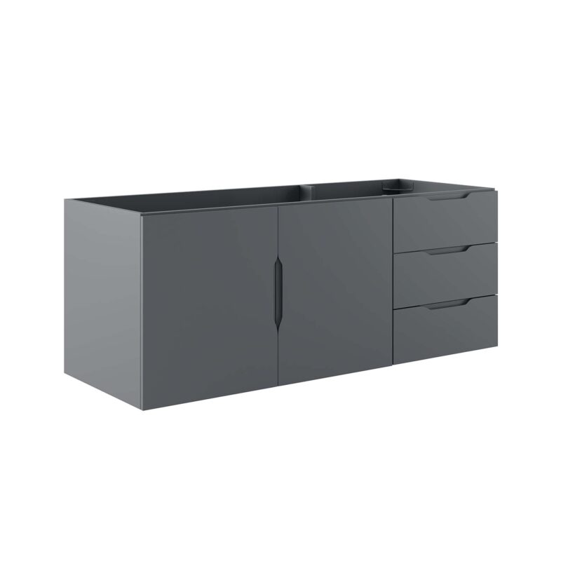 Vitality 48″ Double or Single Sink Compatible (Not Included) Bathroom Vanity Cabinet, Gray