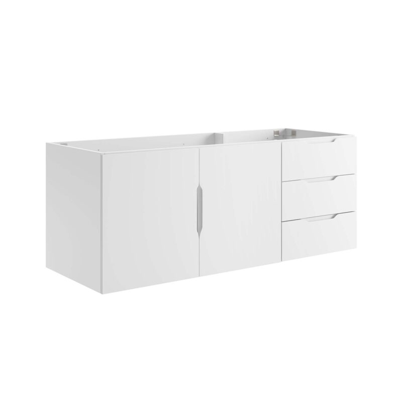 Vitality 48″ Double or Single Sink Compatible (Not Included) Bathroom Vanity Cabinet, White