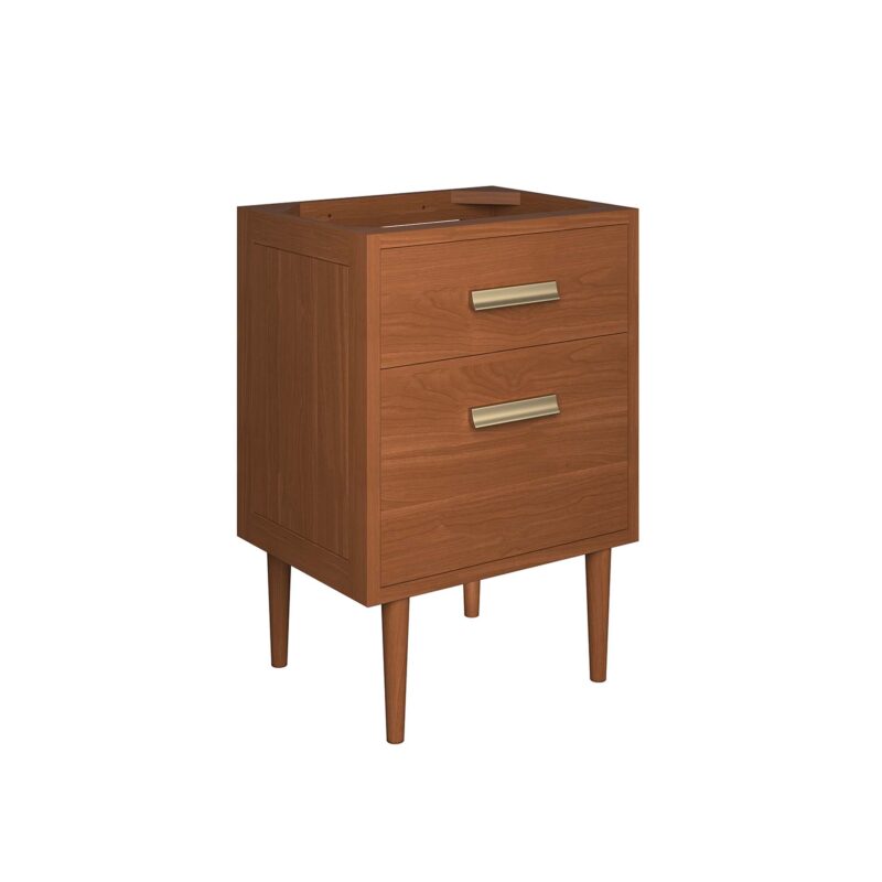 Cassia 24″ Teak Wood Bathroom Vanity Cabinet (Sink Basin Not Included)