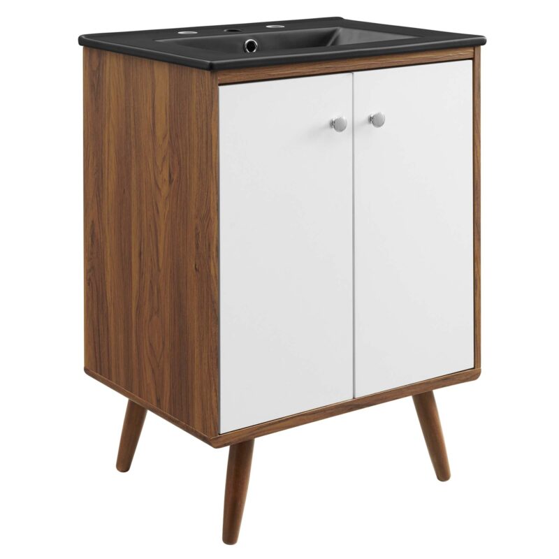 Transmit 24″ Bathroom Vanity, White / Black