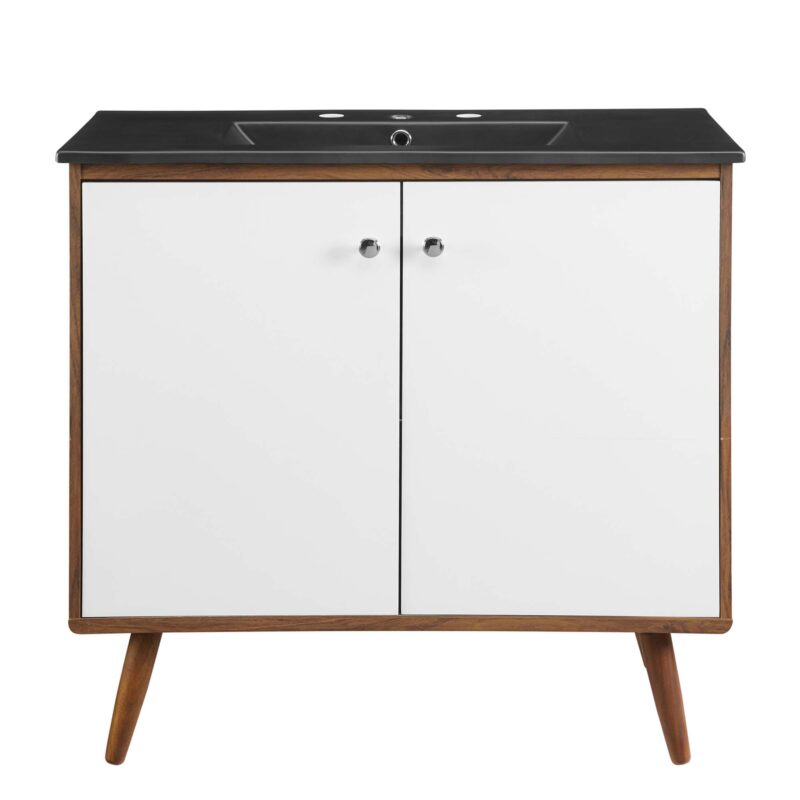 Transmit 36″ Bathroom Vanity, Walnut / Black