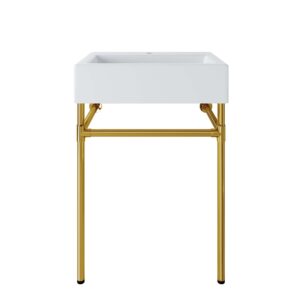 Redeem 24″ Wall-Mount Gold Stainless Steel Bathroom Vanity