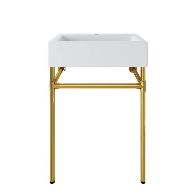 Redeem 24″ Wall-Mount Gold Stainless Steel Bathroom Vanity