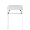 Redeem 24″ Silver Stainless Steel Wall-Mount Bathroom Vanity