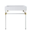 Redeem 32″ Silver Stainless Steel Wall-Mount Bathroom Vanity