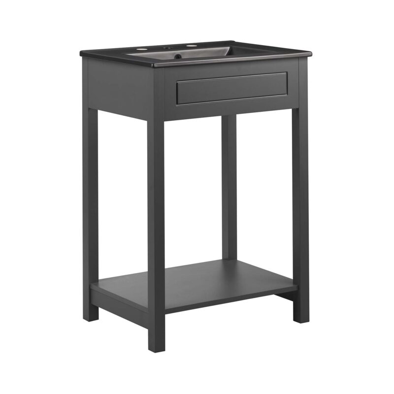 Altura 24″ Bathroom Vanity, Gray / Black