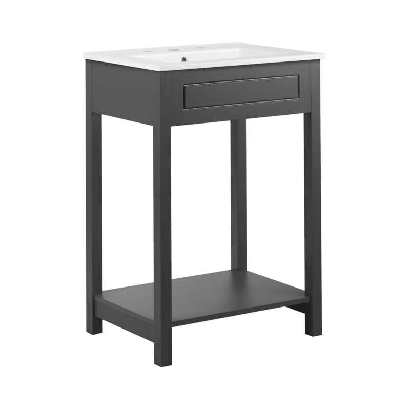 Altura 24″ Bathroom Vanity, Gray / White