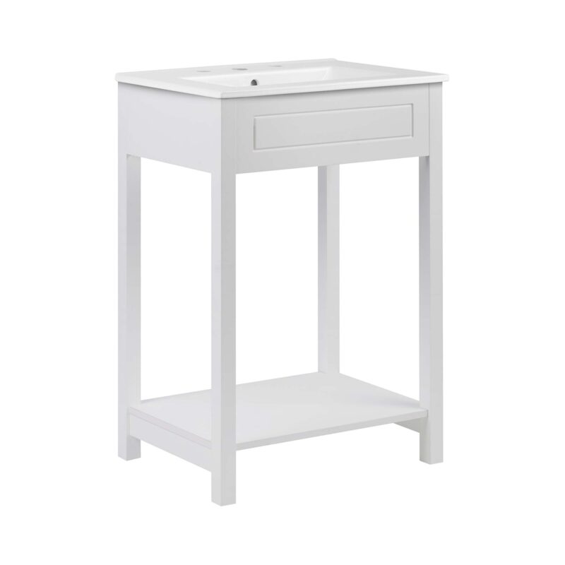 Altura 24″ Bathroom Vanity, White / White
