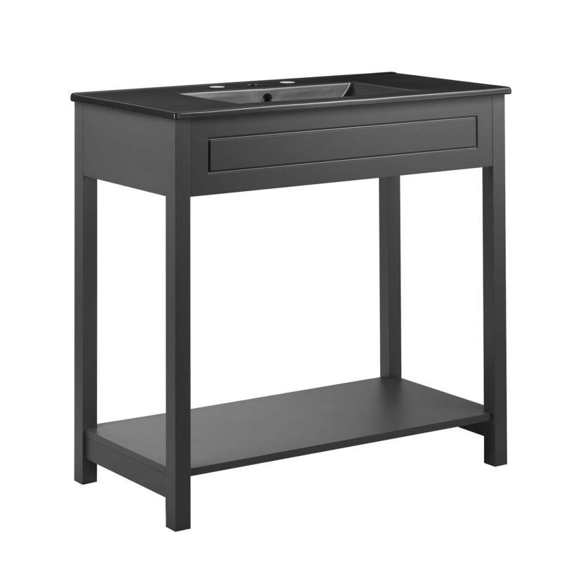 Altura 36″ Bathroom Vanity, Gray / Black