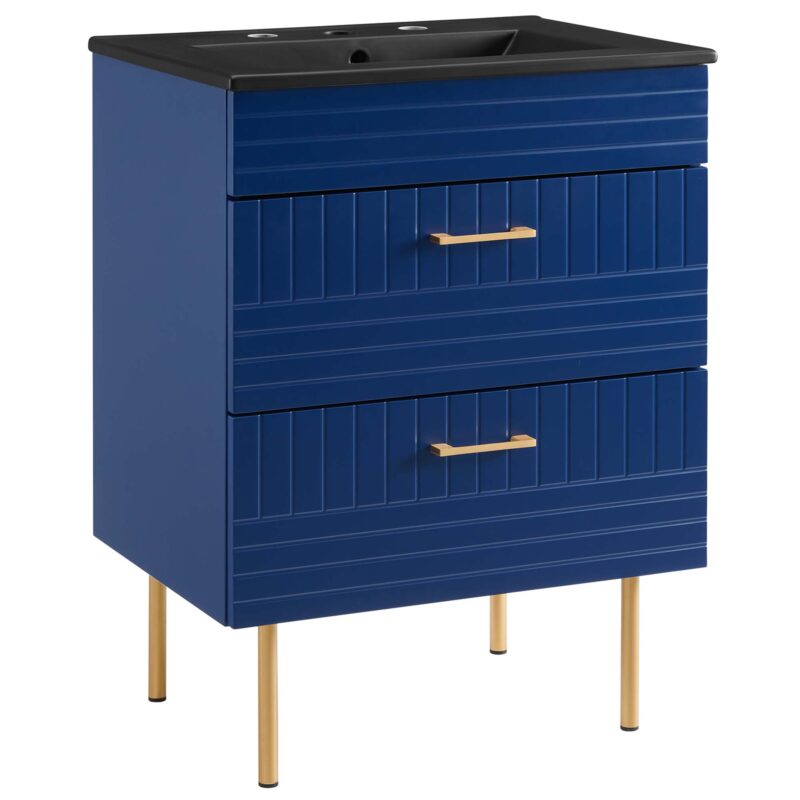 Daybreak 24″ Bathroom Vanity, Blue / Black